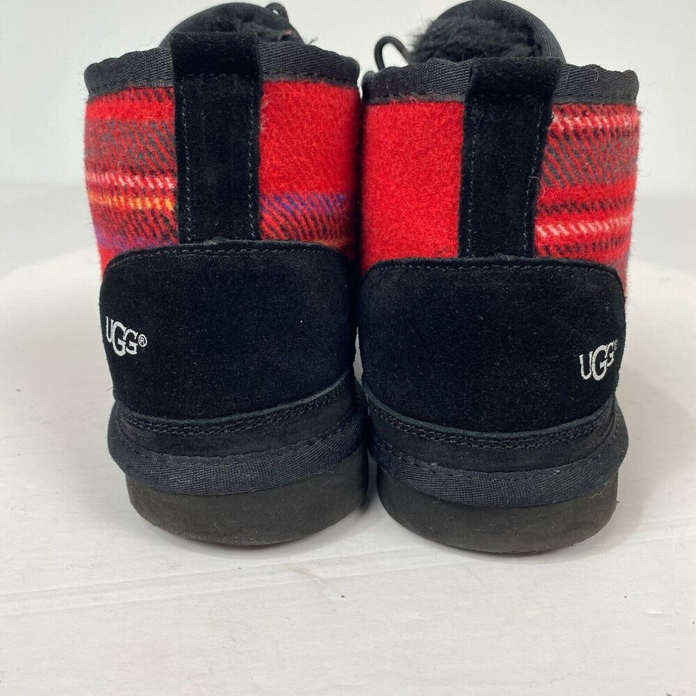 UGG boots Big boys size 7 with laces and logo in black and red with checkered. - Picture 12 of 13